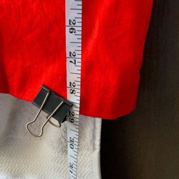 New York & Company Orange 3 Piece Knee-length Pencil Skirt, Blazer and Pant Set - Picture 4 of 15